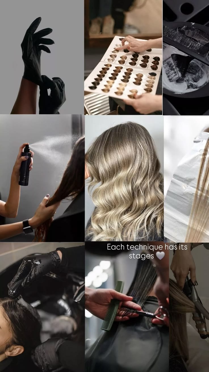 Beauty professional working in a salon